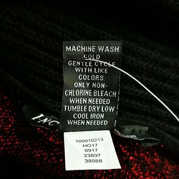 Inc International Concepts Black Red Sweater NWT - Picture 6 of 8